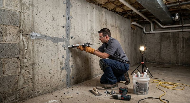 Basement Crack Repair in Fremont, NE
