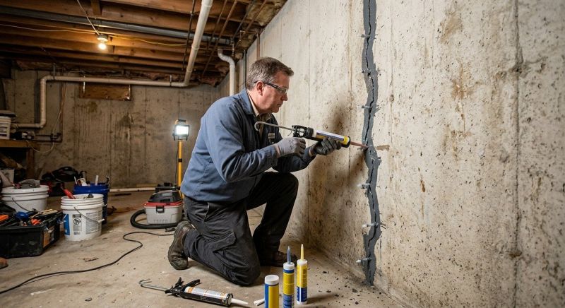 Basement Crack Repair in Fremont, NE