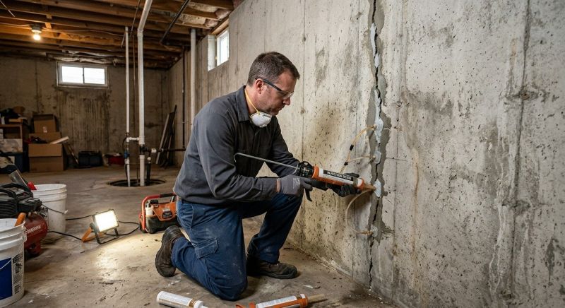 Basement Crack Repair in Fremont, NE