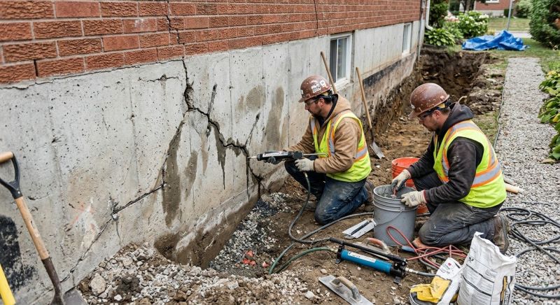 Cracked Foundation Repair in Bennington, NE