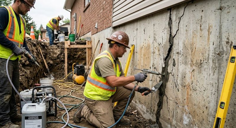 Cracked Foundation Repair in Blair, NE