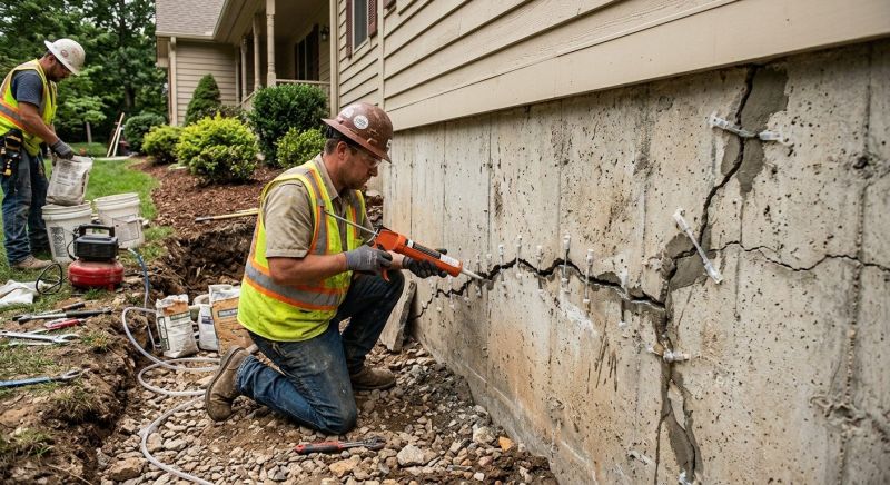 Cracked Foundation Repair in Wahoo, NE
