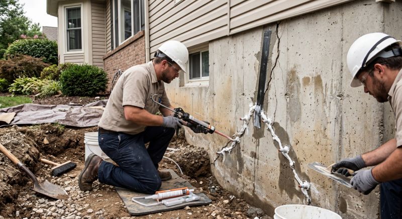 Foundation Crack Repair in Blair, NE
