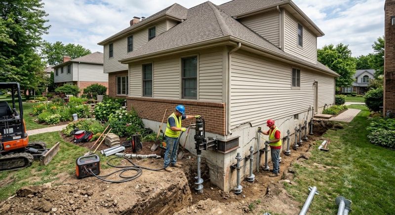 Helical Piers Installation in Fremont, NE