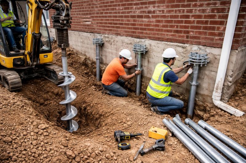 Helical Piers Installation in Fremont, NE