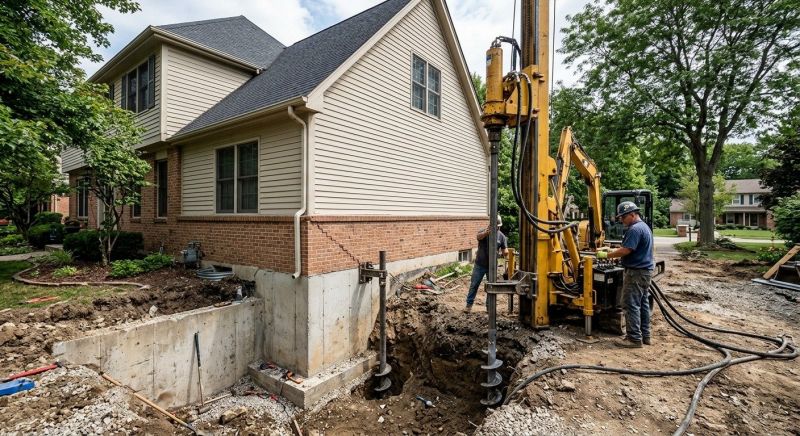 Helical Piers Installation in Fremont, NE
