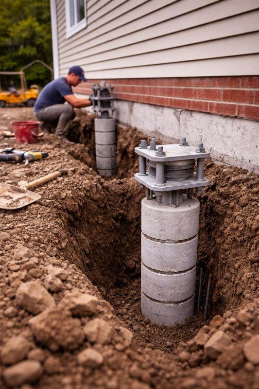Helical Piers Installation in Fremont, NE