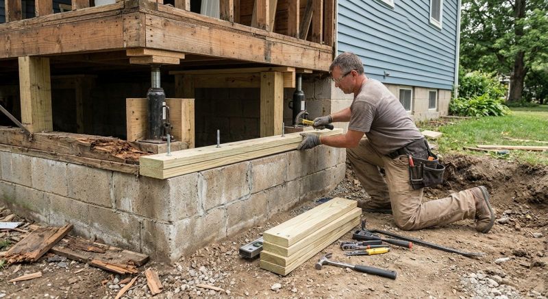 Sinking Foundation Repair in Herman, NE