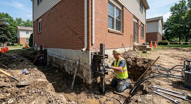Sinking Foundation Repair in Fremont, NE