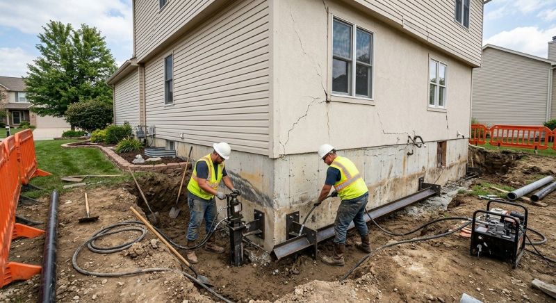Sinking Foundation Repair in Memphis, NE